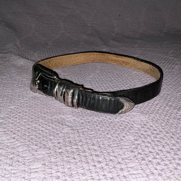 Black south Beach leather belt - Picture 2 of 7